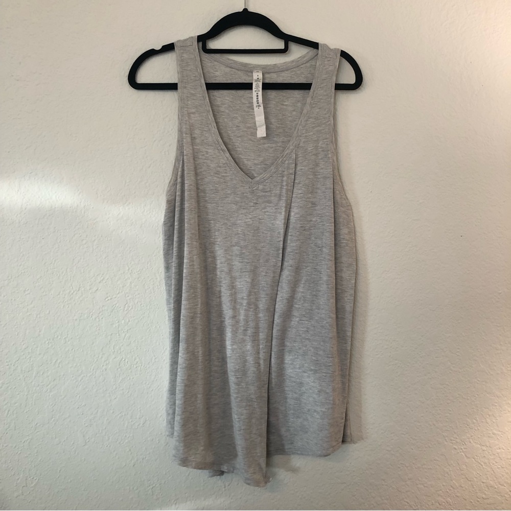 Lululemon Heather Grey Pleated Tank top (6)